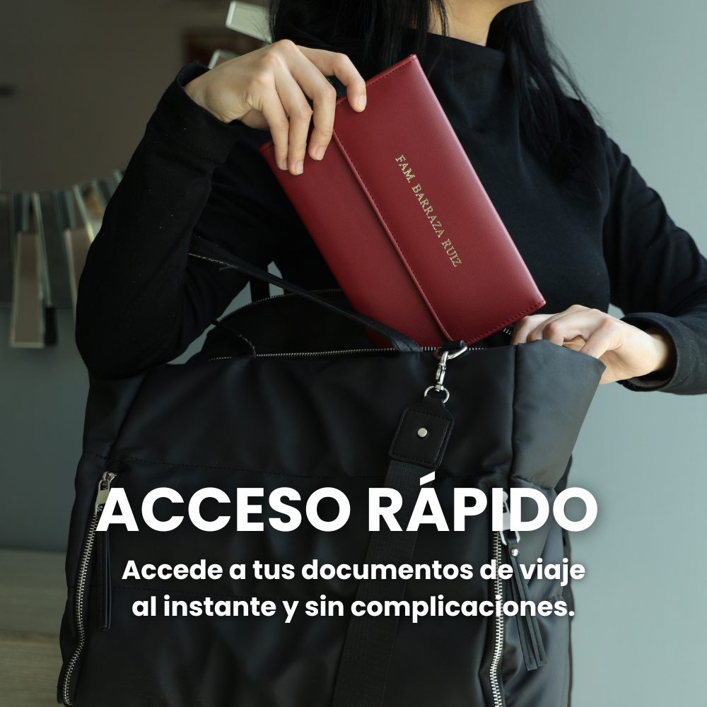 Portapasaporte Familiar para 4 Personas