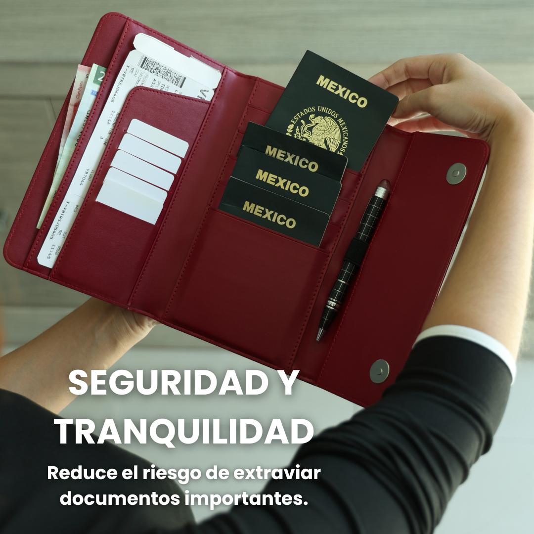 Portapasaporte Familiar para 4 Personas