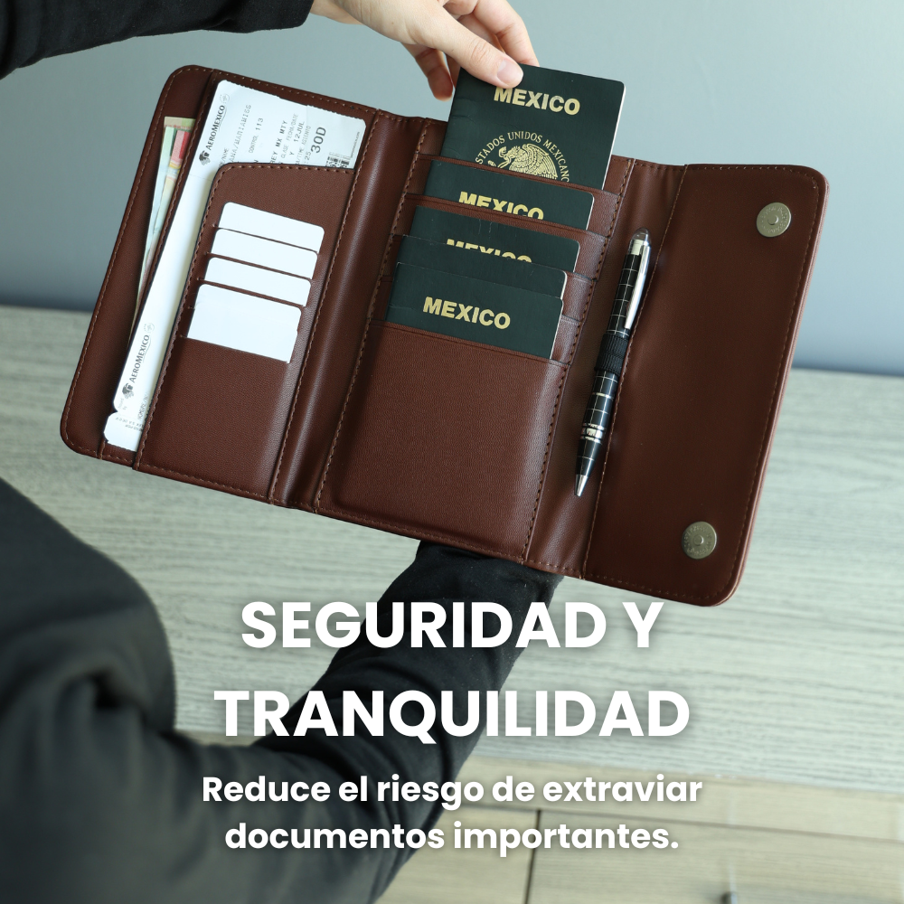 Portapasaporte Familiar para 5 Personas