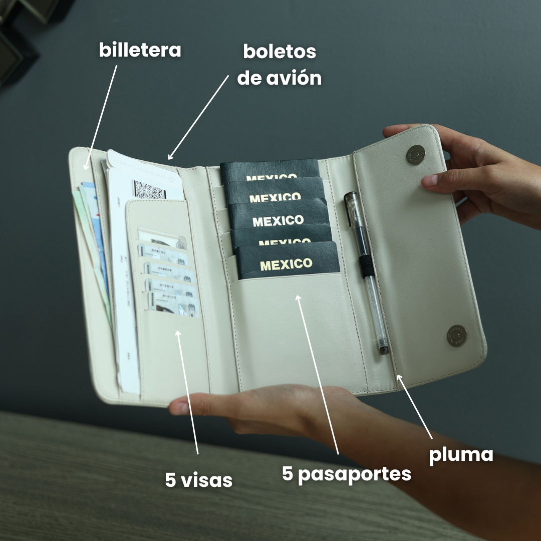 Portapasaporte Familiar para 5 Personas