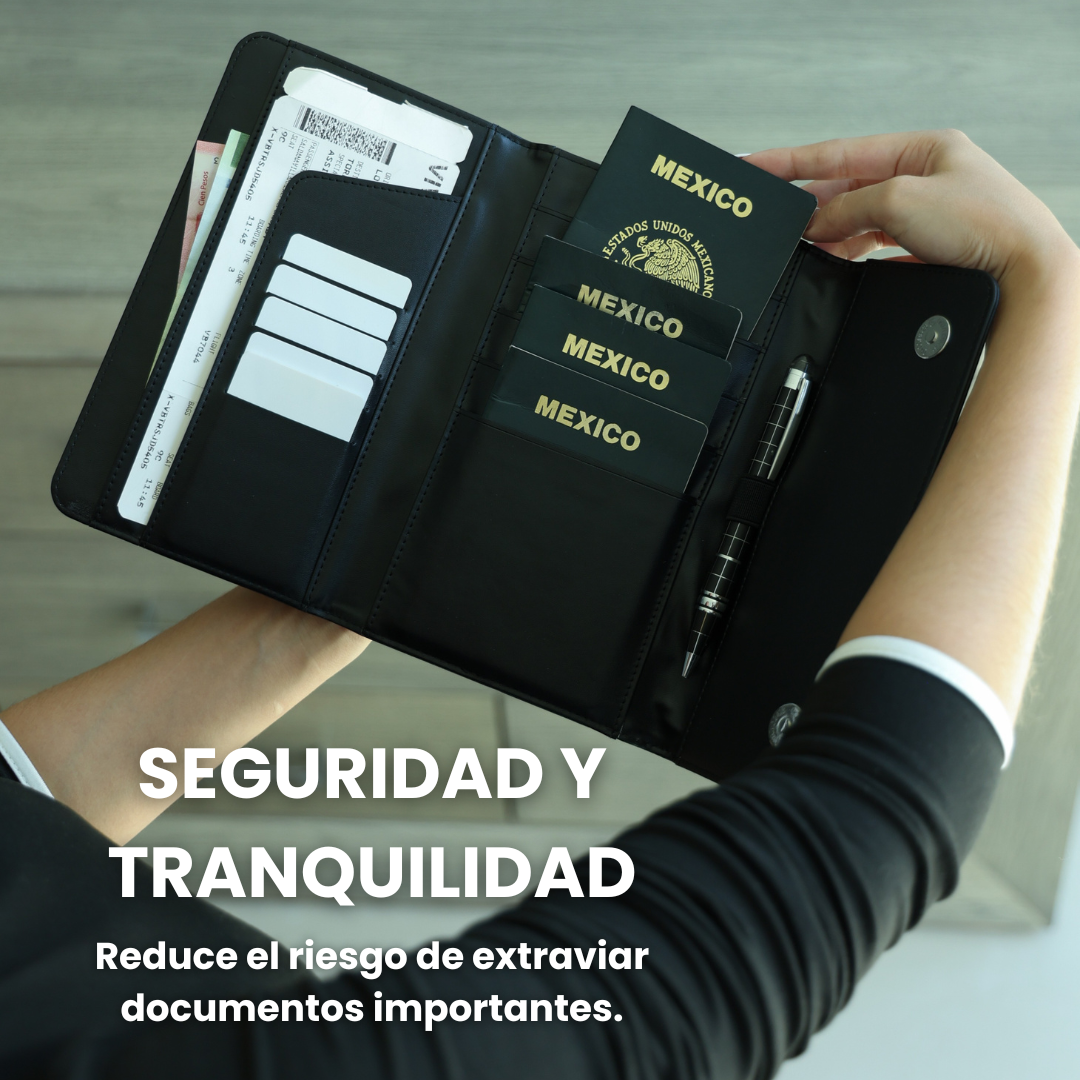 Portapasaporte Familiar para 4 Personas